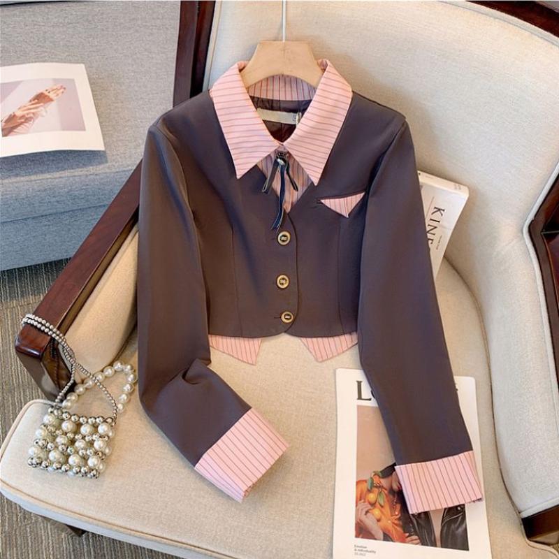 High-end Tea Department Wears A Complete Set of Women's Spring and Autumn Pleated Skirt, College Style Suit, Long Skirt.