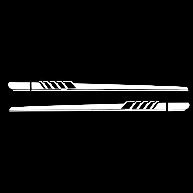2PCS Racing Car Stripe Stickers Side Sports Decal Auto Car Both Side Door Body Styling Vinyl Decal Sticker Cover Decoration