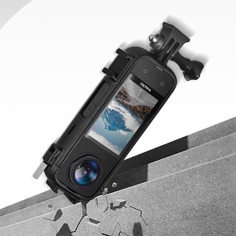 Aluminium-Schutzrahmen für Insta360 X4, langlebiger Metallgehäusekäfig mit Kaltschuhhalterung für Insta 360 X4-Kamerazubehör