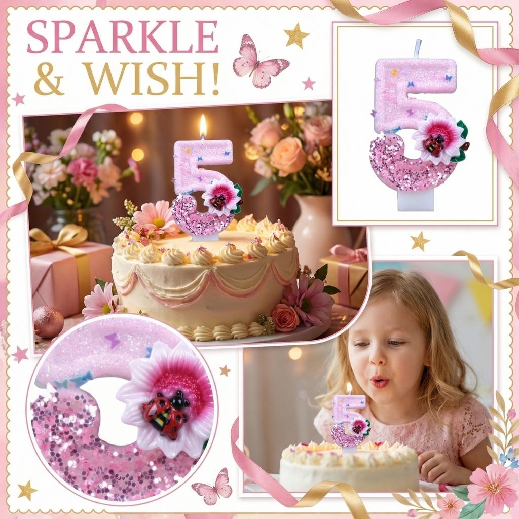 Fashion Cartoon Creative Birthday Candles Party Digital Candles