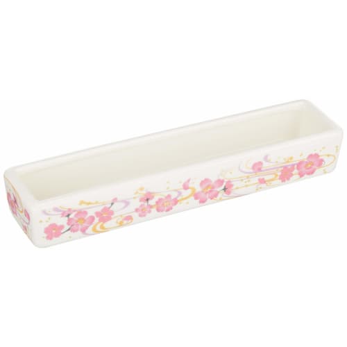 Seto Pottery Incense Case, Incense Holder, for Incense Sticks, Obon, Buddhist Altar, Memorial Service, Seto Ware, Incense Burner Plate, Cherry Blossom