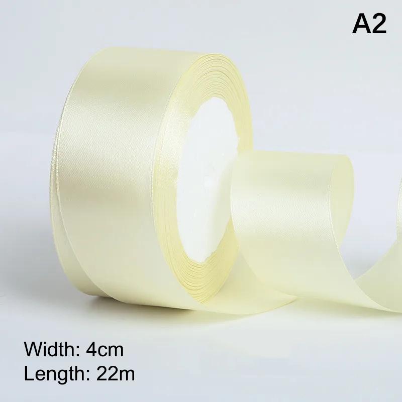 4 cm breites Satinband 25 Yards DIY Bastelbedarf für Rosenherstellung, Geschenkverpackung & Stuhllehnen-Dekoration