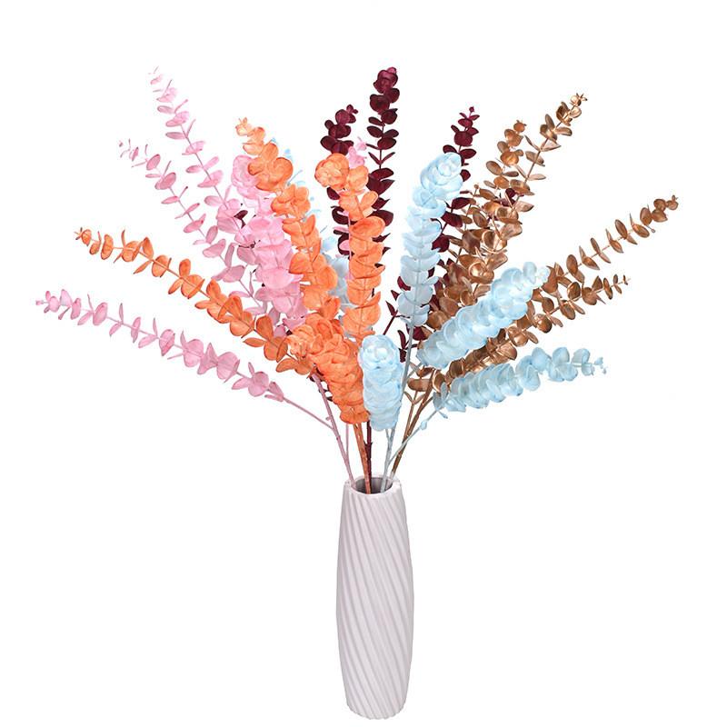 Eucalyptus Fake Leaves For Wedding Hall Decoration And Photography Props In Vibrant Colors