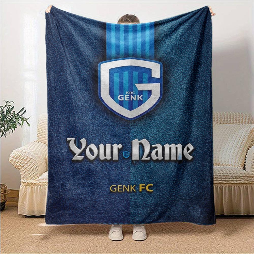 Name Custom KRC Genk Print Flannel Blanket High Quality Warm Comfortable Cover for All Seasons Perfect for Gifts Home Decor