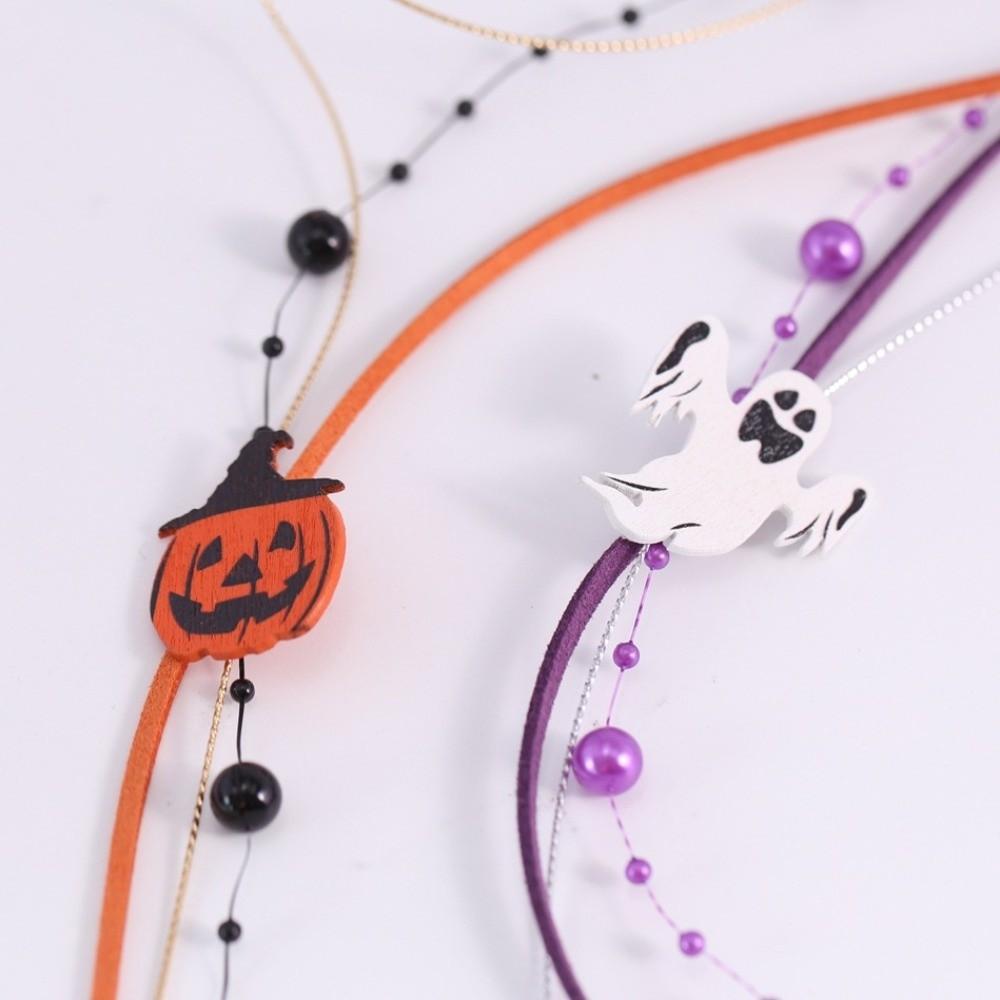 Ghost Halloween Packaging Gift Box Ribbon Beads DIY Ribbon Strips  Party Decor
