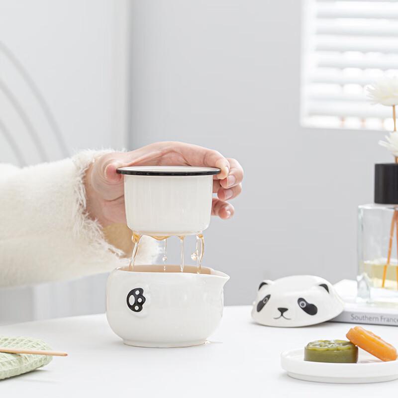 Panda Portable Ceramic Travel Tea Set