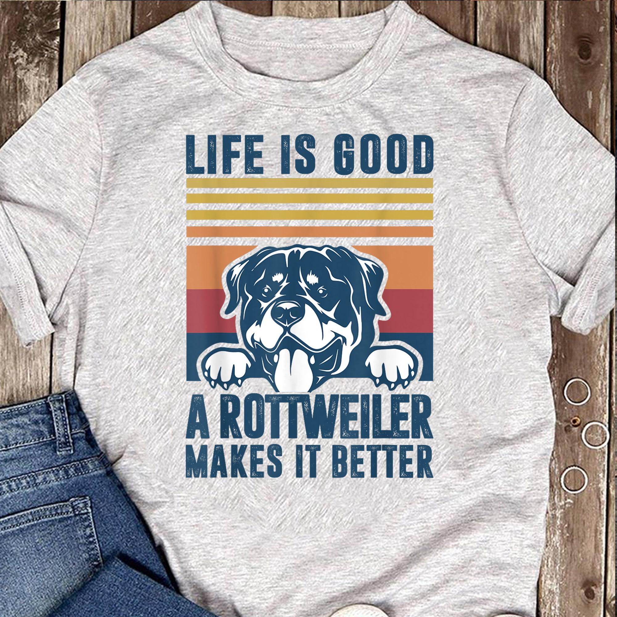 Rottweiler Gifts For Men Women Rottweiler Mom Dad Rottweiler T-Shirt - Gift for Dog Lovers - Funny Dog - Rottweiler Lovers - Mother s Day S серый