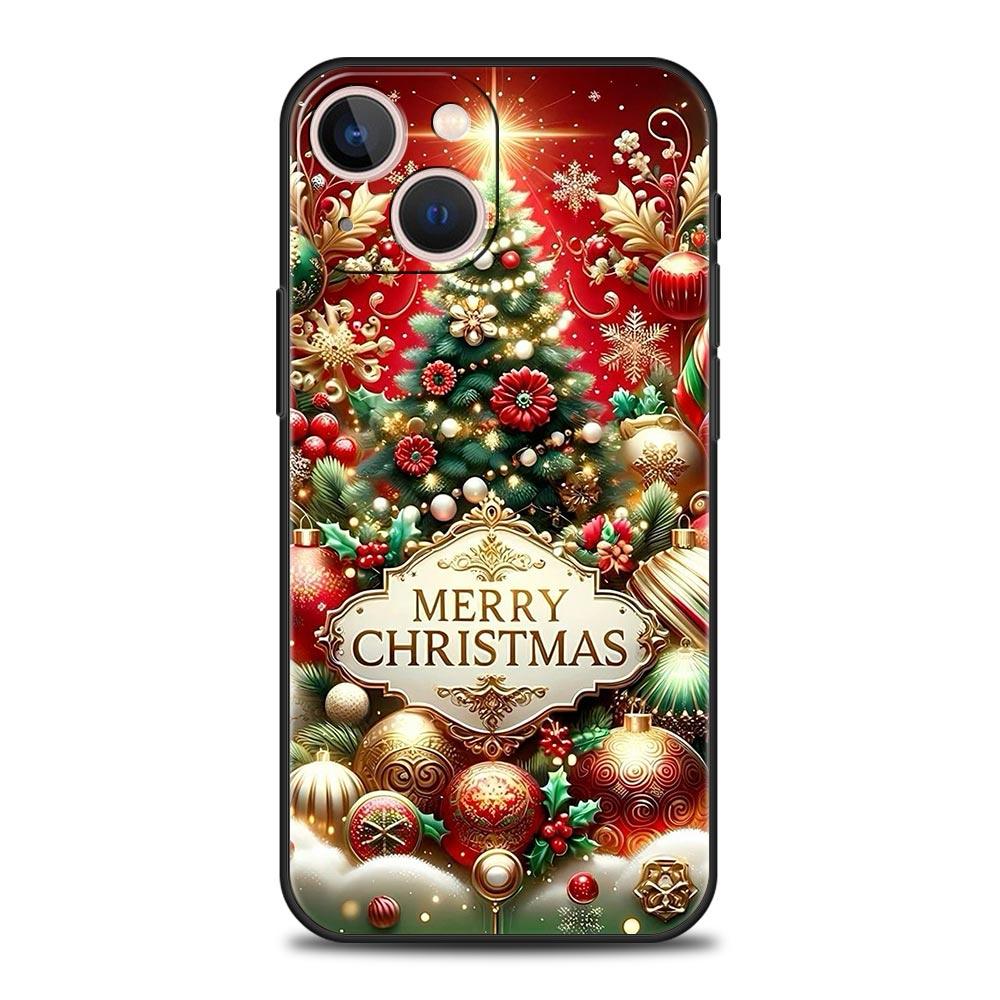 Frohe Weihnachten Handyhülle Cover für iPhone 17 16 15 14 13 12 Pro Max 11 Pro Max 17 AIR Plus Stoßfest Weiche TPU Hülle Funda Tasche