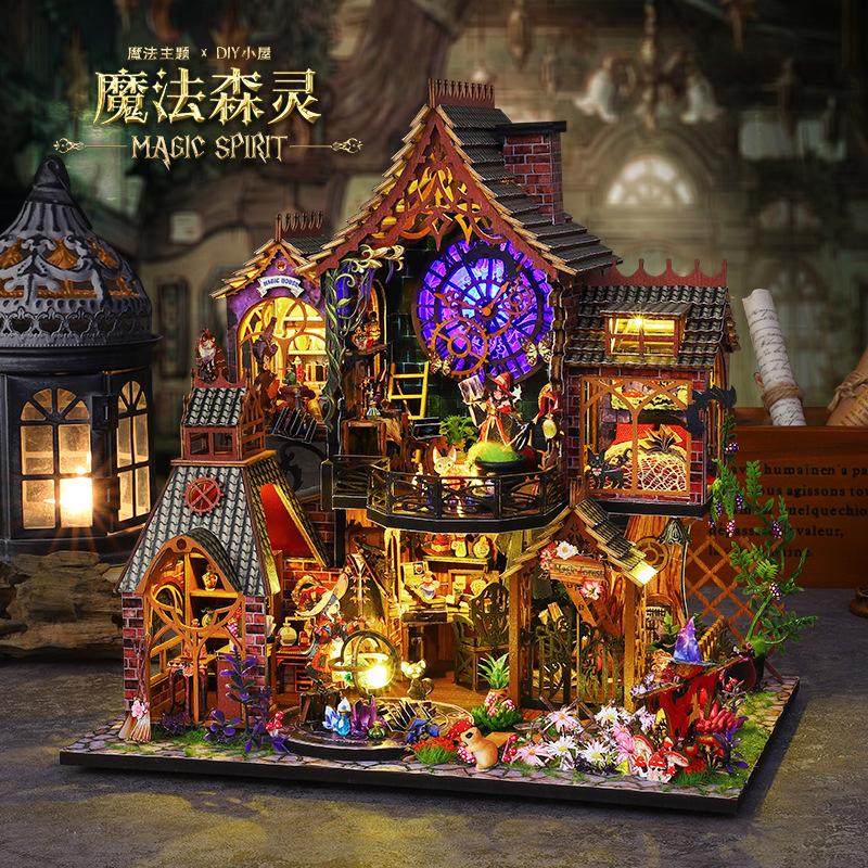 DIY Miniature House Magic Forest Elves Handmade Assembly Model Villa Decoration Creative Gift
