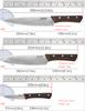 3PCS Chef Knife Japanese Kitchen Knives Set Professional Stainless Steel Meat Cleaver Slicer Knife Santoku Knife Wooden Handle