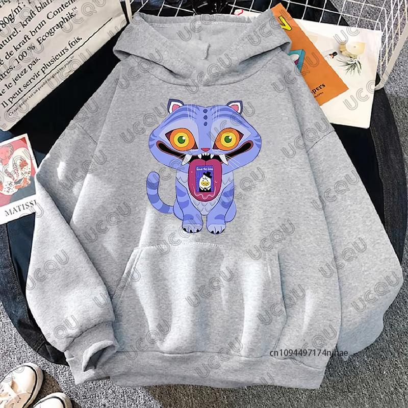 2025 Movie KPop Demon Hunters Derpy Graphic Print Women Men Hoodie Autumn Winter Fashion Loose Pullovers Casual Female Tops