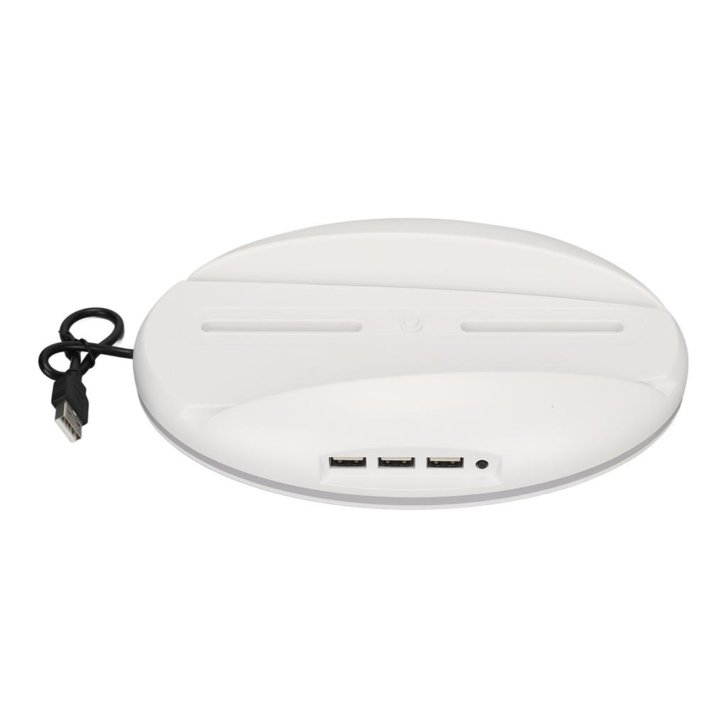 LED Vertical Stand Stylish Plug and Play Console Docking Station with 3 USB2.0 Ports Colorful Light for PS5 Consoles