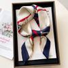 Luxury Twill Square Silk Scarf For Women Design Stoles Hijab Colorful Print Wraps Lady Headband Shawl Bandana  New Foulard