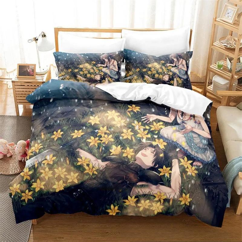 3D Print Game Crisis Core Final Fantasy VII Bed Set Quilt Cover Pillowcase,King Queen Twin Size Boys Girls Adults Bedding Set