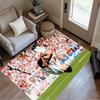 Dynamic Soccer Kick Floor Mat Suitable for Bedrooms Foyer Decorate room Entryway Anti-slip Rug Anime Office Decor Best for Christmas