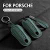 Suede Car Key Case Cover Shell for Porsche 958 Macan 911 Panamera 996 991 Boxster 987 997 2019 2020 Holder Keychain Accessories