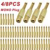 4/8Pcs 6.35mm 1/4" Male Mono Plug To RCA Female Gold Plated Audio Adapter 6.5mm To AV Jack Audio Adapter Connector