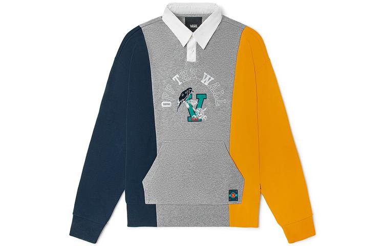Vans Sweatshirts Unisex Gray Polo Collar Moderate Mock Two Piece VN0A54JD4OU M