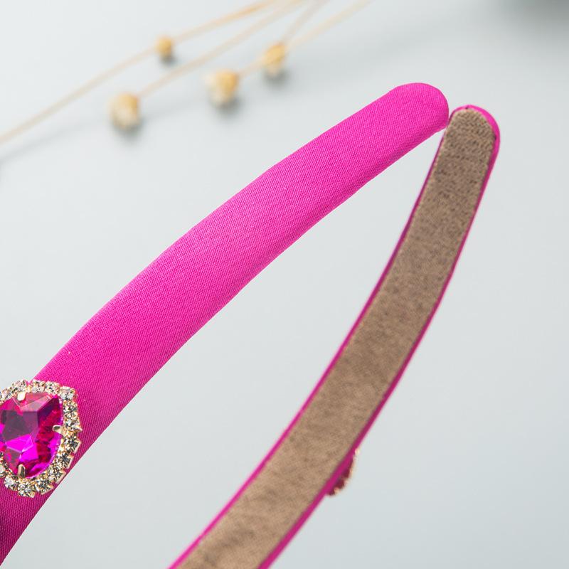 Damen-Haarband, glänzendes Kristall-Herz, Legierung, Zubehör, Hairhoop, einfaches Shampoo, Kopfbedeckung, Zubehör