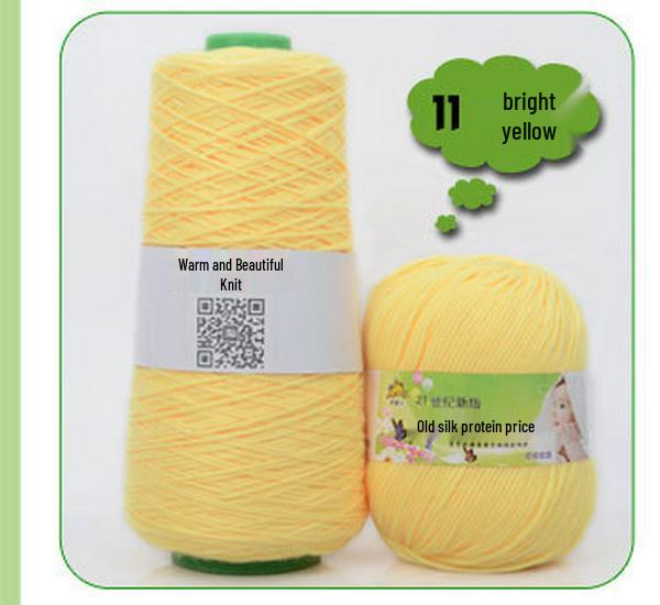 Filato di Cotone al Latte con Proteine della Seta per Maglieria e Uncinetto per Sciarpa per Neonato