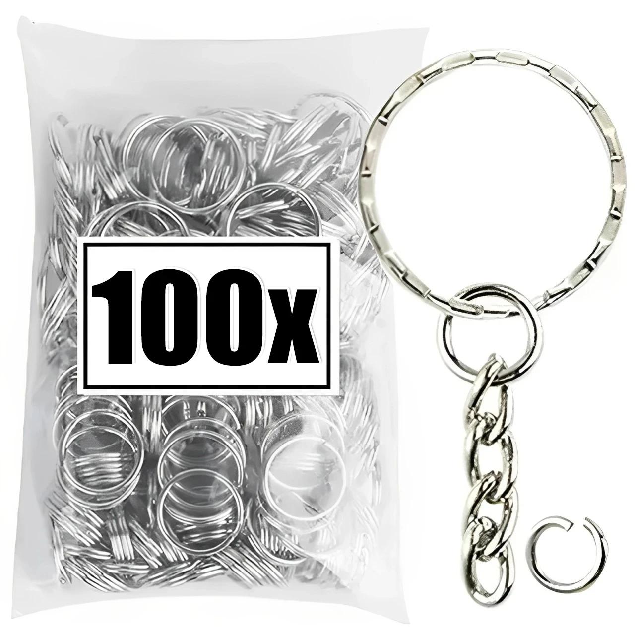 

50/500 шт. Металлические заготовки для брелоков, брелок, разъемные кольца, брелок, кольца для ключей, застежка-лобстер, цепочка для ключей, подвеска для ключей, кольца из нержавеющей стали