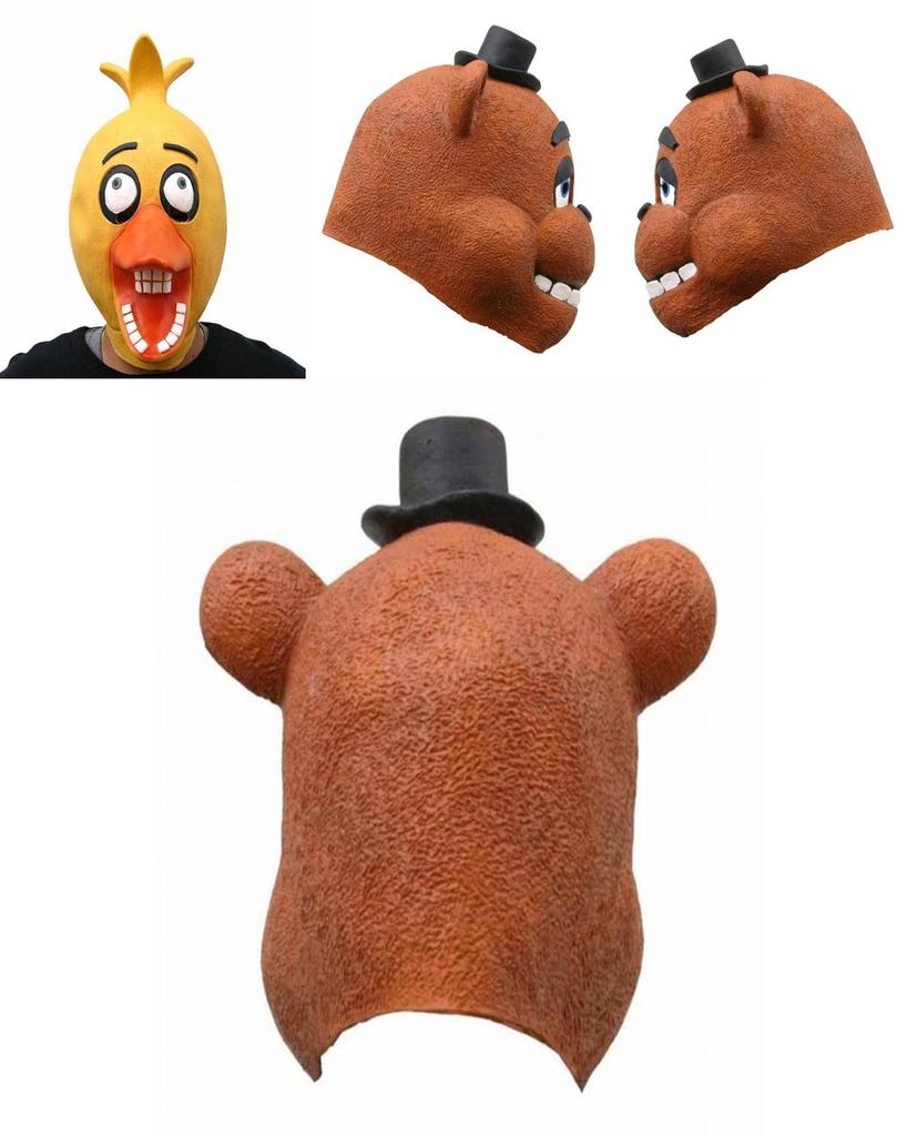 Máscara de Látex para Adulto de Five Nights At Freddy's con Estilo Freddy Chica Bonnie Foxy
