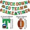 Super Bowl Banner Rugby Party Decoration Game Time Touch Down Garlands Happy Rugby Birthday Party  Scene Layout Supplies