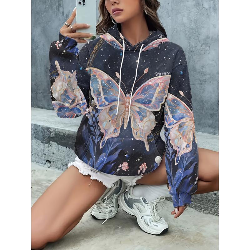 Fashion Women's Hooded Sweater 3D Printing Color Printing Casual Hooded Sweater