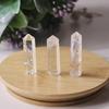 9Dzine Natural Clear Quartz Crystal Mini Pencil | Small Polished Decorative Crystal Point for Home Dcor, Office Desk, Vase Display, Crafts & Spir