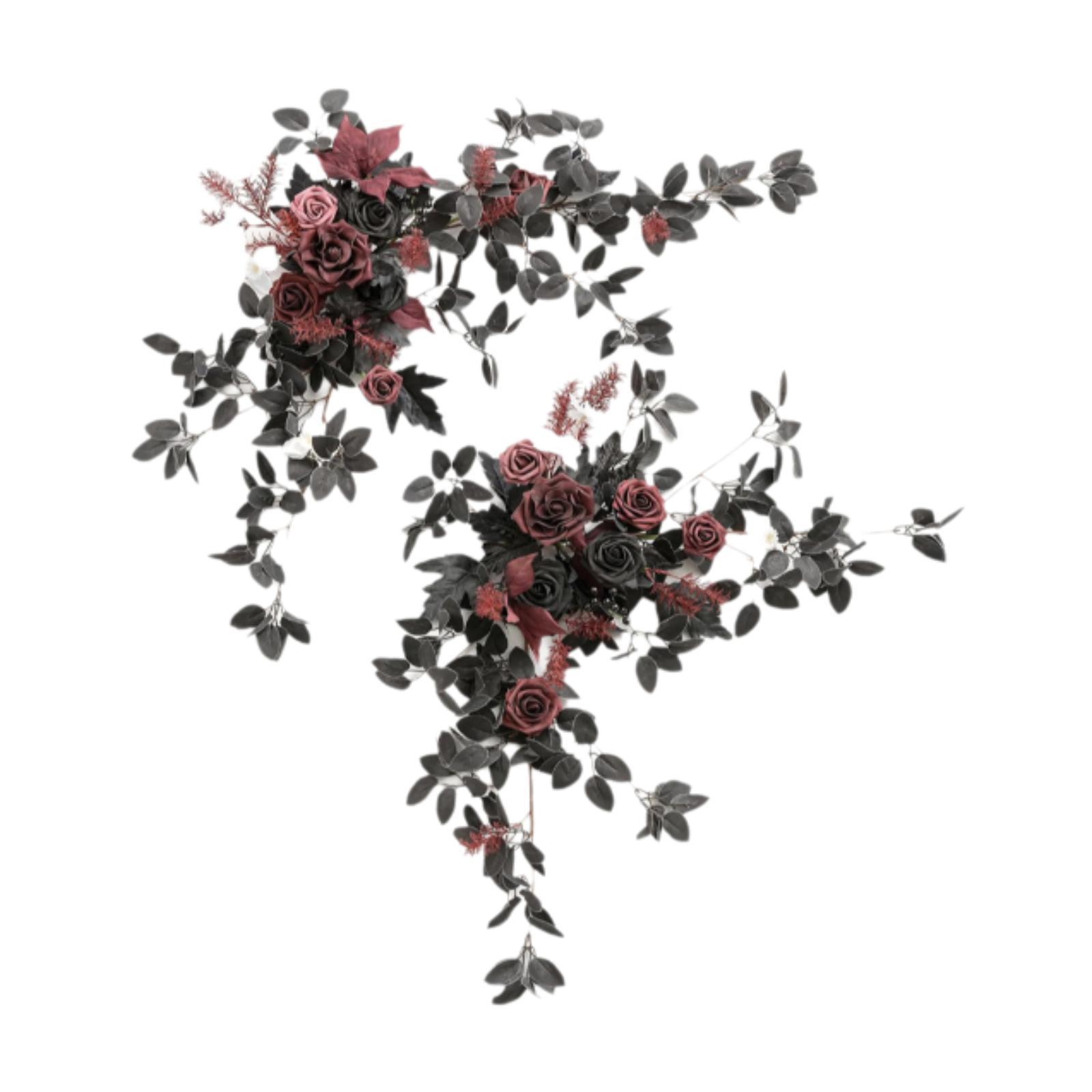 

Artificial Flower Swag Set Front Door Floral Garland Home Decor Hanger Ornaments Wreath Wedding Arch Flowers for Centerpieces червоний