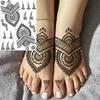 Body Art Henna Temporary Tattoos For Women Adult Fake Mandala Flower Tattoo Sticker Feather Butterfly Black Tatoos Leg Feet Foot