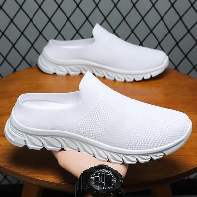 Men's Shoes Are Breathable In Summer, One Pedal, Lazy Single Shoes, Fly-woven Slippers, Mesh Breathable and Shallow Casual Shoes