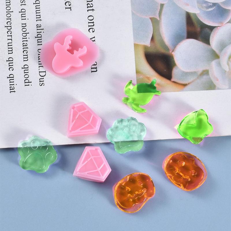 DIY Art Crafts Ear Studs Casting Mold Handmade DIY Earrings Silicone Mold Eardrops Danglers UV Crystal Resin Epoxy Mold