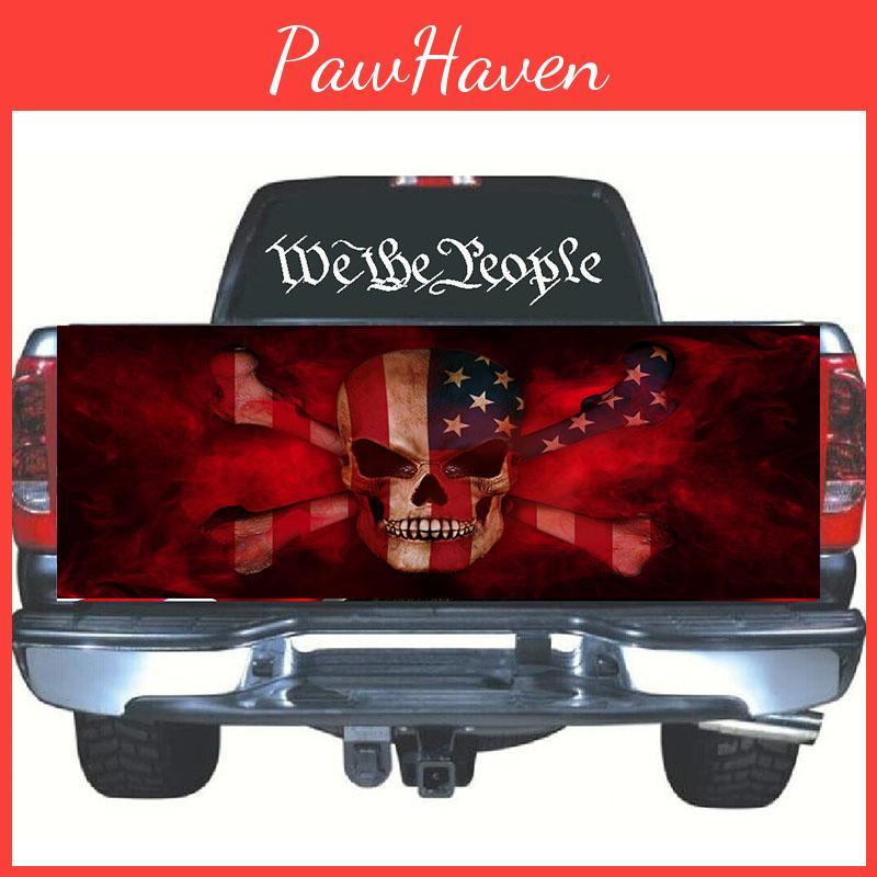 Hochwertiger Totenkopf-Druck Heckgrafik Aufkleber für Auto LKW SUV Van Dekoration