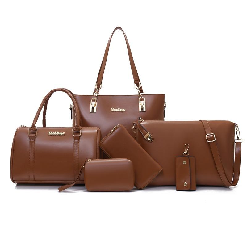 Women's Bag New Fashionable Six-piece Set, Mother and Child Bag Large-capacity Shoulder Portable Messenger Bag