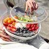Multiurpose Chilled Serving Tray With Removable Lid Divided Compartments And Central Dip Bowl For Entertaining Gatherings