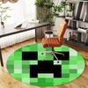 1pc My World Pixel Game, Creeper Round Chair Mat Area Rug - Non-Slip, Floor Mat for Office, Bedroom, Home Decor Christmas Gift P0811087