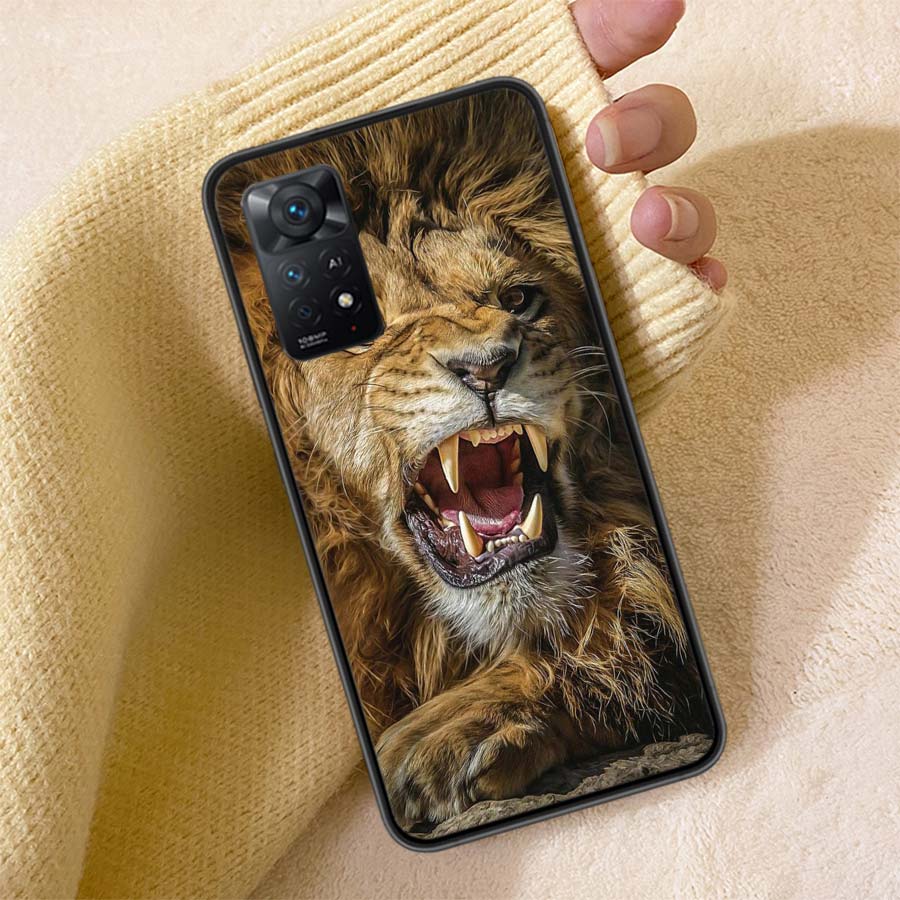 Lion Alpha Male Cub Phone Case For Redmi 13C 14C Note 14 13 Pro Plus 5G Clear Capa 12 12C 10A 10C 10 9A 9C 9T 9 8 Pro Cover TPU