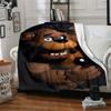1Pc Fnaf Freddy'S Horror Theme Blanket For Couch Bed Plush Cozy Fuzzy Blanket Super Soft Warm Blankets For Fall And Winter 0918217