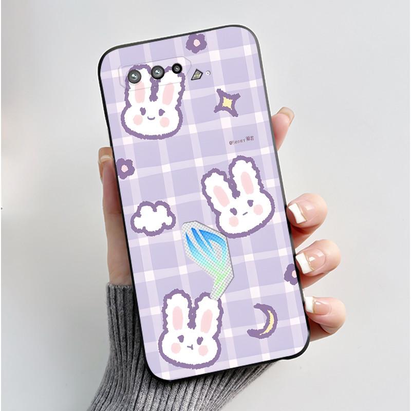 For Asus ROG Phone 5 5s Case Luxury Cute Love Rabbit Funny Soft TPU Silicone Protective Back Cover For Asus Rog 5 5s Phone Case