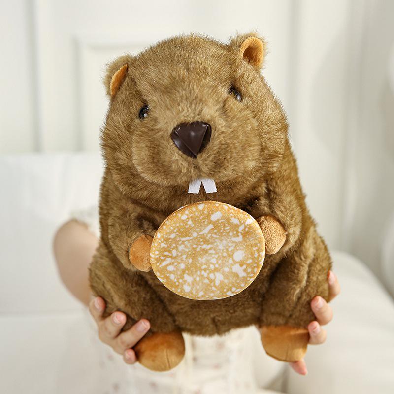Screaming Marmot Plush Toy: Cute Mouse Pillow Doll for Girls' Birthday Gift Ornament