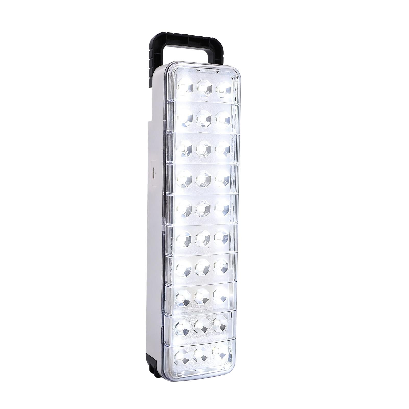 

Rechargeable Emergency Light LED Camping Light 2 Brightness Levels Wall Mount Handheld Portable for Home Outdoor Night 30LEDs
