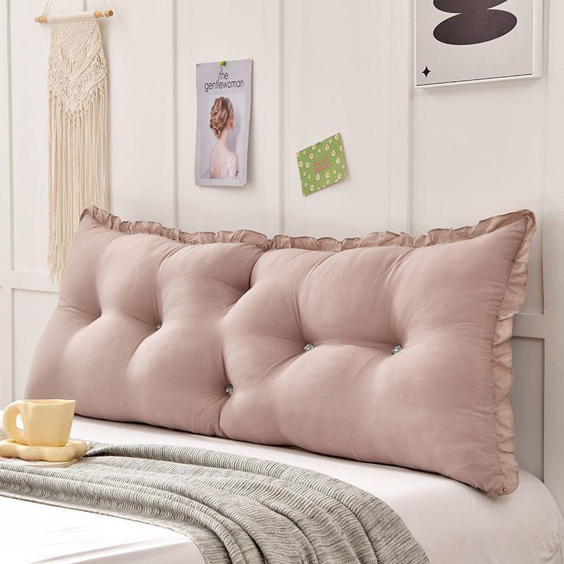 Bed Back Cushion Thicken Quilted Padded Anti-collision Princess Style Large Backrest Removable and Washable Tatami Waist Cushion