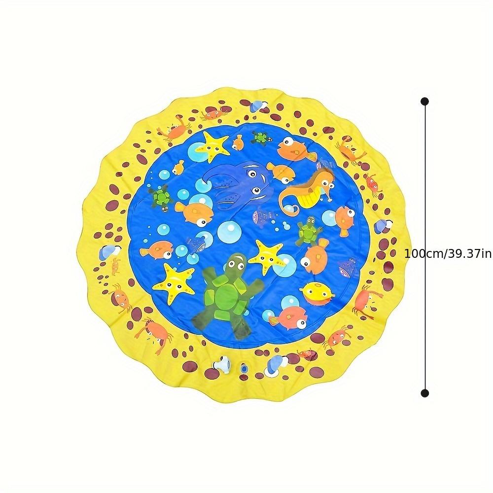 Portable Dog Splash Pad Pool with Sprinkler Fountain, Outdoor Pet Bathing and Cooling, water spraying, and ice cooling