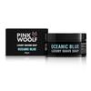 Pink Woolf Shaving Soap Bar for Men, OCEANIC BLUE, Contains Shea Butter, Moisturize Skin , All Skin Types -50 G (Pack Of 1)
