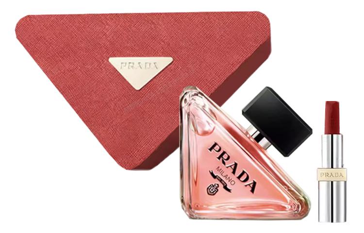 Prada Vivid Layered Lightweight Lipstick Perfume Sets Eau De Parfum Amber White Musk