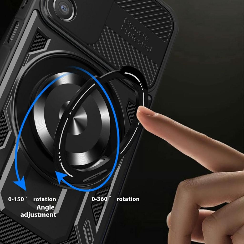 Pro Samsung Galaxy A25 5G (Globální) (161,0 x 76,5 x 8,3 mm) Magnetické pouzdro Otočný stojánek TPU+PC Kryt na telefon