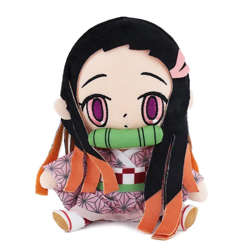 17cm Demon Slayer Xmas Gifts Plush Toys Set Nezuko Tanjiro Giyuu Inosuke Zenitsu