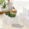 5pcs Paper Gift Boxes White Square Treat Boxes with Lids Party Favors Boxes Gift Wrap Box Packaging Box for Birthdays Holidays School Opening