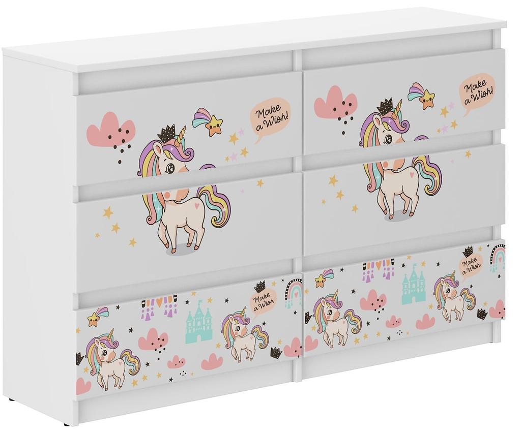 Kinderkommode R-120 EINHORN REGENBOGEN